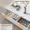 thumbnail image 5 of Fluted 6 Drawers Dresser with Faux Marble Top, Modern Curved Profile Design TV Stand for TVs Up to 55", Sturdy Storage Cabinet with Anti-Tip Design for Bedroom, Living Room, Hallway, 5 of 7
