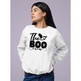 thumbnail image 2 of The Boo Crew. Cute Boo Ghost Sweatshirt Women -Image by Shutterstock, Female 5X-Large, 2 of 4