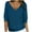Blue, variant on Mgmyaa Womens Sweatshirts V Neck 3/4 Sleeve Shirts Loose Casual Comfy Fall Fashion Knit Sweaters S-5XL