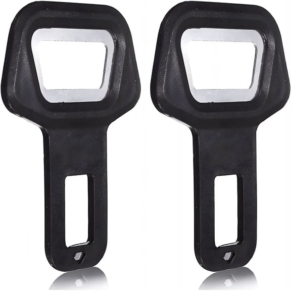 MELIVO Pack of 2 Seatbelt Clip with Bottle Opener,Car Seat Buckle Release Tool,Black,for All Car Brands,Seatbelt Connector