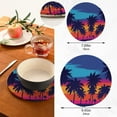 thumbnail image 3 of Pot Holders Trivets Set Cotton Potholders Set, Set of 2, Summer Palm Trees Hot Pot Trivets One 9.45 Inch and One 7 Inch for Kitchen Pans Bowl Teapot, 3 of 7