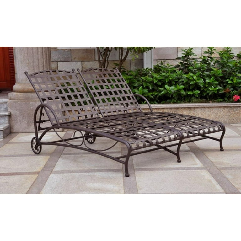 International Caravan Santa Fe Nailhead Double Multi Position Chaise Lounge International Caravan Santa Fe Nailhead Double Multi Position Chaise Lounge