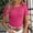 Hot Pink, variant on SNKSDGM Women's Plus Casual Easter Shirts off The Shoulder Tops for Women Loose Women Fashion Solid Round Neck Knitted Short Sleeve Bottoming Tight Casual Top Tops for Women Work Long