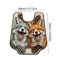 thumbnail image 3 of Sruoe U-Shaped Contoured Toilet Rugs for Bathroom, Wolf & Fox Print U‑Cut Microfiber Floor Mat 16x20 Inch, Soft Absorbent Non‑Slip Bathroom Decor Rug for Toilet Base Home Decor, 3 of 8