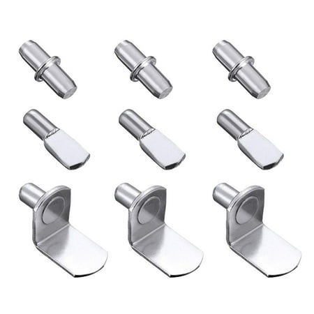 

60 Pcs Cabinet Shelf Shelving Brackets Silver Shelf Pegs Sturdy Shelf Supports Shelf Brackets Pegs