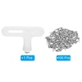 thumbnail image 3 of Uxcell 1/2" Steel Track Spikes Sports Shoes Spikes Replacement Accessories with Wrench Silver 100 Pack, 3 of 5