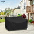thumbnail image 7 of Adiqo Patio Loveseat Cover Waterproof, Outdoor Lawn Bench Cover, Outdoor Couch Cover Sofa Cover for 2-Seater for Outdoor Furnitures, 60"W x 34"D x 30"H, Black, 7 of 7