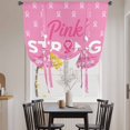 thumbnail image 3 of Pink Ribbon Balloon Curtains for Living Room/French Door, Breast Cancer Awareness String Symbol Tie Up Curtains 63 Inch Length Energy Saving Kitchen Curtains Shades for Windows 42"x63", 3 of 8