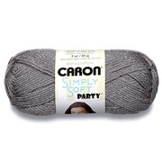 caron simply soft party yarn - (4) medium worsted gauge - 3 oz -platinum
