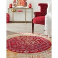 thumbnail image 3 of Rugs.com Aurelia Collection Rug – 3 Ft Round Magenta Medium-Pile Rug Perfect For Kitchens, Dining Rooms, 3 of 3