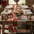 thumbnail image 5 of Sm:)e Gingerbread Man Snowman Print Christmas Patchwork Table Runner, 13 x 72 Inch Farmhouse Table Decor, Universal for Indoor Outdoor Kitchen, Home & Party Decoration, 5 of 7