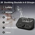 thumbnail image 5 of White Noise Machine for Sleeping Therapy & Relaxation w/ Timer - 38 Natural Sounds - Portable for Home, Office or Travel - Black, 5 of 8