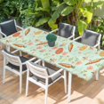 thumbnail image 2 of Easter Eggs Table Cloths for 8 Foot Rectangle Tables, Carrots Spring Daisy Botanical Rustic Green Patio Waterproof Elastic Fitted Tablecloths, Washable Rectangular Table Cover for Camping, 2 of 8
