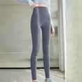 thumbnail image 4 of Womens Leggings Tummy Control Lightweight High Waist Plus Size Design Yoga Pants,Z1-Gray,S, 4 of 4