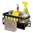 thumbnail image 3 of Estante para fregadero de cocina, soporte para esponja para organizador de fregadero de cocina, organizador de esponja, soporte para esponja de platos para baño gris, 3 of 6