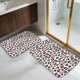 thumbnail image 5 of Pink and White Leopard Print Pattern Bath Mat Set Of 2,Non-Slip Rug for Bathroom,Kitchen,Bedroom,Entrance, 30x17 and 23.5x15.7 Inches, 5 of 5