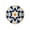 A Black, variant on Punch Needle Coaster, Hanukkah Embroidered Round Coaster, Blue and Gold Star of David Decor for Diy Holiday Home Table