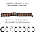 thumbnail image 6 of Compatible with Apple Watch Band 45mm 41mm 44mm 42mm, Natural Red Sandalwood Wooden Stainless Steel Link Bracelet Strap for Apple Watch SE Series 7 6 Series 5 4 3 2 1, 6 of 8