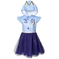 thumbnail image 1 of Vestido Bluey para niñas pequeñas Cosplay Manga corta Azul 3T, 1 of 8