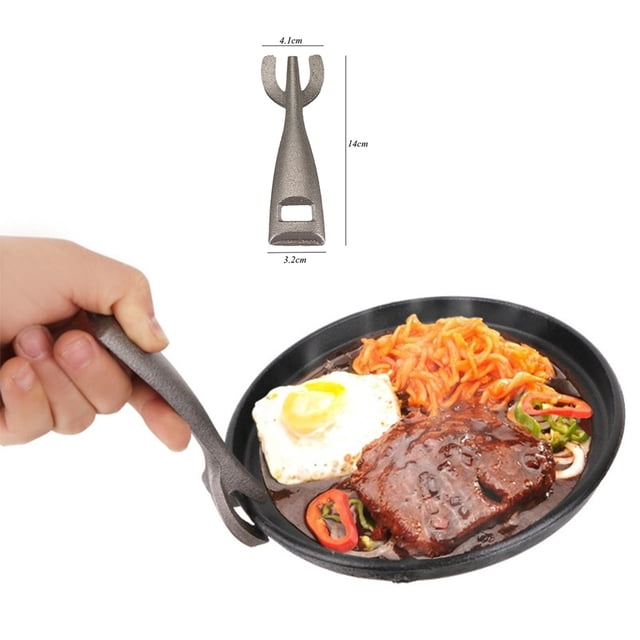 Plancha para carne BLESIY de hierro con Base de madera para servir 255 cm x 185 cm