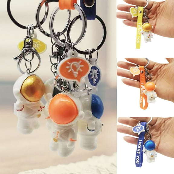 SPRING PARK Fashion Astronaut Space Bright Color Keychain Keyring Alloy Gift For Baby