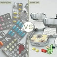 thumbnail image 4 of Pack Of 6 Pill Boxes, Pill Case, Pill Box, Metal With L, 2 Compartments, Portable Travel, 4 of 4