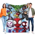 thumbnail image 1 of Spidey y sus Súper Amigos anti-pilling, suave, ligera, esponjosa y acogedora de lujo para hogar y cocina – Perfecta para niños y adultos,150X120cm, 1 of 6