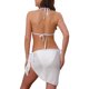 thumbnail image 3 of Conjunto de Bikini de 3 Piezas para Mujer INSPIRE CHIC con Falda de Cubierta Top Halter con Cordones Bottoms de Corte Alto Traje de Baño de Verano Blanco X-Large, 3 of 5