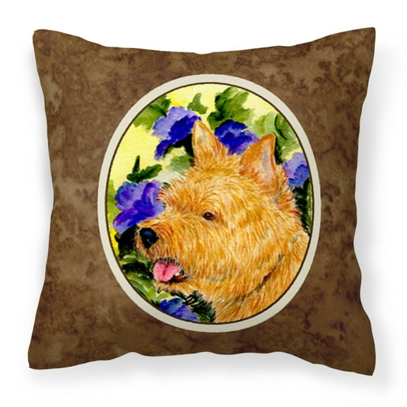 Carolines Treasures SS8421PW1414 Norwich Terrier Fabric Decorative Pillow, 14Hx14W, multicolor