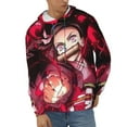 thumbnail image 2 of Demon Slayer Mens Active Sweatshirts Cozy Hoodie 3d Graphic Sweater Casual Winter Clothes Tops Coat Medium, 2 of 7