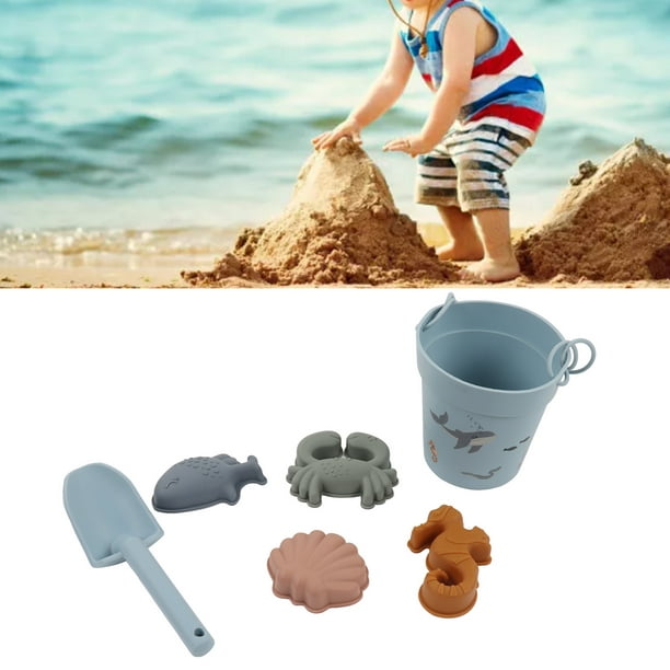 Ensemble de jouets de plage avec pelle à seau en silicone et sable