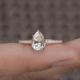 thumbnail image 3 of Cora Jewellery 3CT Pear Moissanite Solitaire Engagement Ring For Women, 10K Rose Gold, 3 of 8