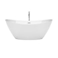 thumbnail image 2 of Wyndham Collection WCBTE652066ATP11PC 66 in. Dorrit Freestanding Bathtub in White with Floor Mounted Faucet, Drain & Overflow Trim in Polished Chrome, 2 of 8