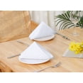 thumbnail image 6 of REGALWOVEN Polyester Napkins 6 Pack Cloth Napkins for Wedding Party Restaurant Dinner Parties White 18"x18", 6 of 6