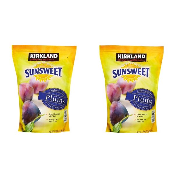 2 PACK Sunsweet Whole Dried Plums, 3.5 lbs