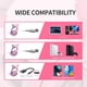 thumbnail image 3 of Tholdsy SOMIC Gaming Headphones Virtual 7.1 Cancelación de ruido Auriculares con para juegos con cable con micrófono para PC Over Cables de audio/vídeo G951S ROSA, 3 of 6