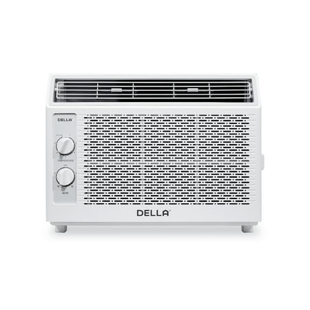 

Della 5000 BTU 115V/60Hz Energy Saving Window Air Conditioner Whisper Quiet AC Unit with Easy to Use Mechanical Control and Reusable Filter Cools up to 150 Square feet