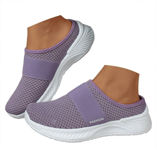 Dakaela Mocassins Orthopédiques pour Femmes Espadrilles Mule Été Confort Bout Fermé Chaussures de Marche Course