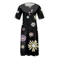 thumbnail image 3 of Patlollav Womens V-Neck Short Sleeve Dress Print Casual Dress with Pockets, 3 of 6