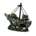 thumbnail image 2 of Decoración de acuario, adornos para peceras, decoración de naufragio, barco hundido para tanques de agua dulce y salada, barco pirata, 2 of 5