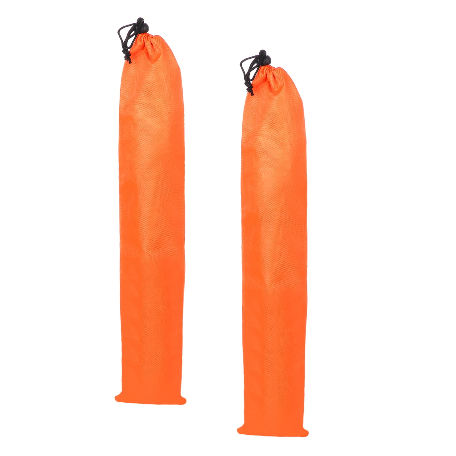 Uxcell 2 Pcs 23.6 x 5.1 Inch Tripod Monopod Case Bag, Oxford Cloth Foldable Tripod Carrying Case Bag with Drawstring, Fits Speaker/Light Stand/Studio/Outdoor/Travel/Camping, Orange