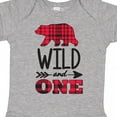 thumbnail image 4 of Inktastic Plaid Bear Wild and 1 with Arrow Boys or Girls Baby Bodysuit, 4 of 5