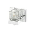 thumbnail image 4 of Z-Lite 468-1S Fallon 1 Light 6" Wide Ribbed Crystal Glass Bath Sconce - Chrome, 4 of 6