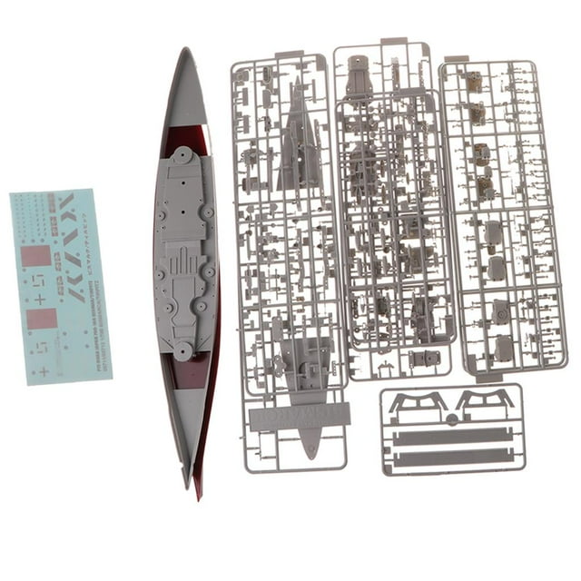 Kits de construcción de modelos de plástico de acorazado a 1: 700 perfke Mini juguete para niños