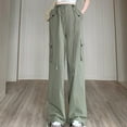 thumbnail image 3 of REALiKUN Womens High Waist Parachute Pants Waterproof Cargo Trousers with Pockets, 3 of 5