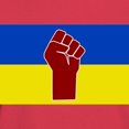 thumbnail image 3 of CafePress - Ukrainian Flag With Fist T Shirt - Women's Traditional Fit Dark T-Shirt, 3 of 4
