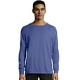 thumbnail image 1 of Hanes Mens ComfortWash Garment Dyed Long Sleeve Tee, 2XL, Deep Forte Blue, 1 of 1