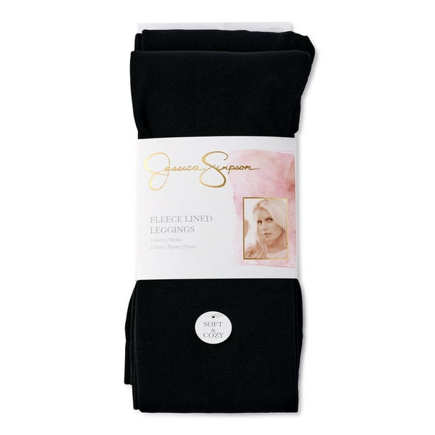 Jessica Simpson Women’s Opaque Fleece Lined Leggings, 2Pack