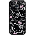 thumbnail image 1 of Phone Case for iPhone 11 14 12 13 Pro Max 7 8 XR X XS 6 6S Plus MINI Silicone Capa Pink Red Many Color Hello Kitty LXY, 1 of 7