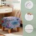 thumbnail image 7 of SCRAWLGOD Daisy Floral Print Ottoman Cover Square, Stretch Footrest Stool Slipcover with Elastic Band Foot Stool Cover for Square Storage Ottoman for Home Decor, 7 of 7